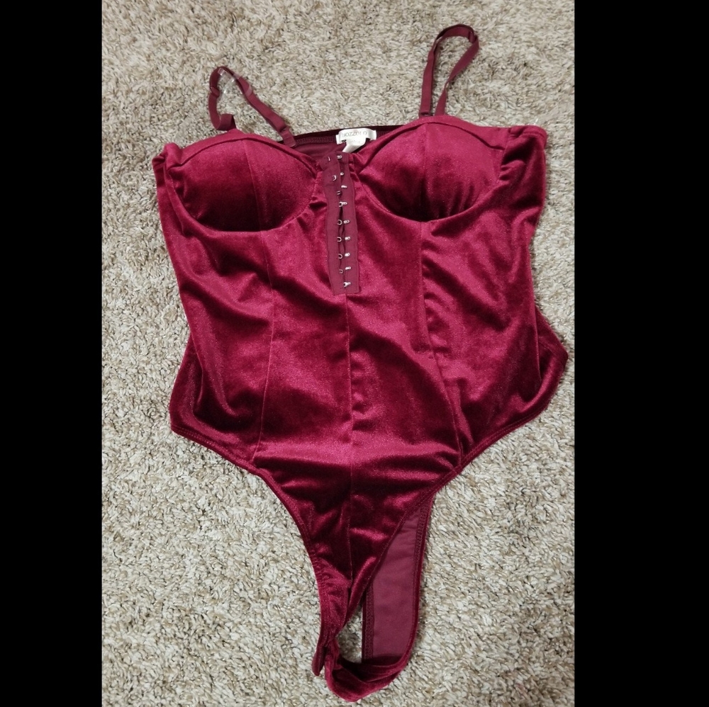 Red velvet bodysuit